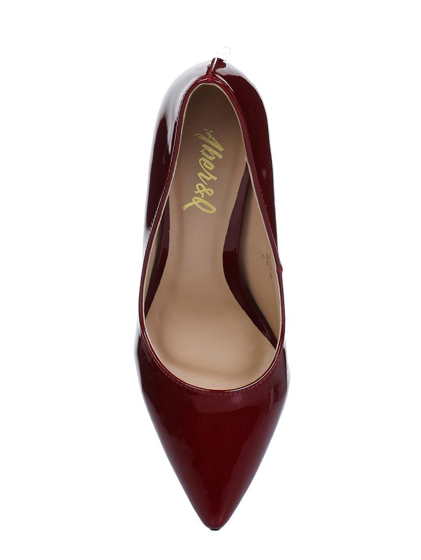 maroon slip on pumps - 16007332 - Zoom Image - 4