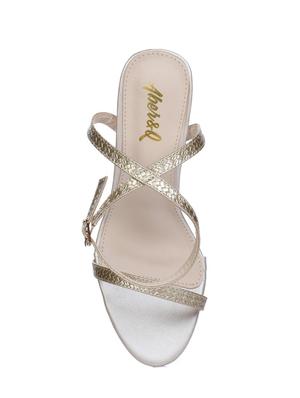 gold ankle strap sandals - 16007361 - Standard Image - 4
