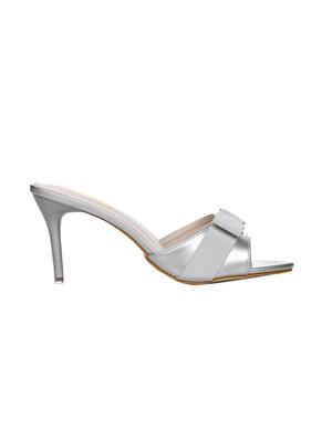 silver slip on sandals - 16007364 - Standard Image - 2