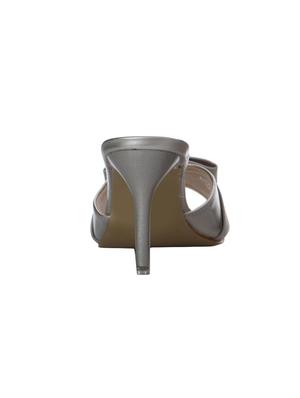 silver slip on sandals - 16007364 - Standard Image - 3