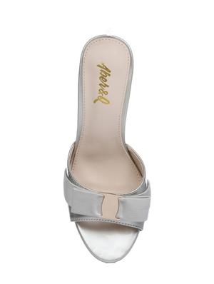 silver slip on sandals - 16007364 - Standard Image - 4