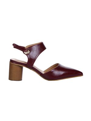 maroon synthetic sandals - 16007380 - Standard Image - 2