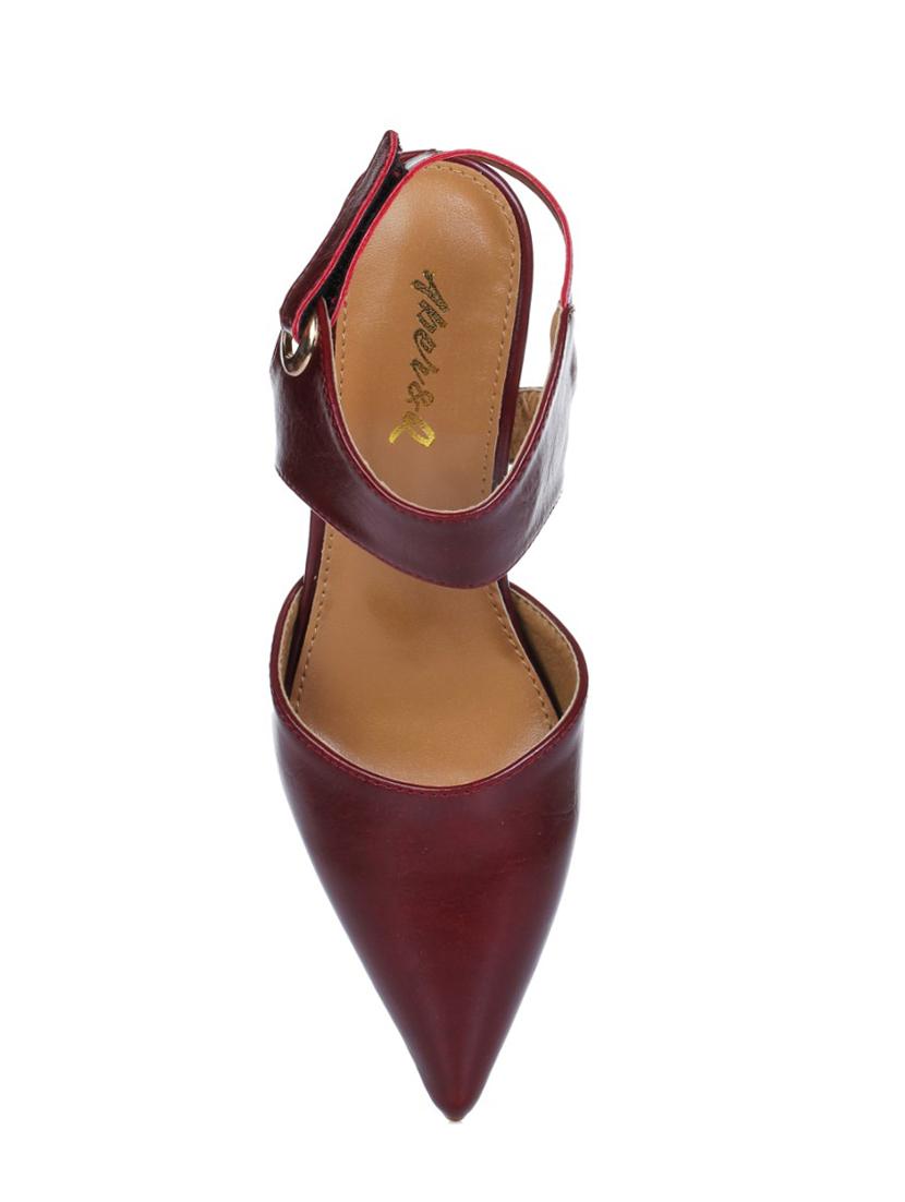 maroon synthetic sandals - 16007380 - Zoom Image - 4