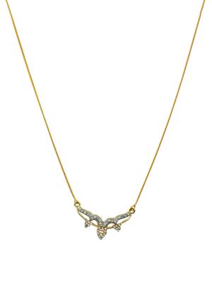 gold metal short necklace - 16007431 - Standard Image - 2