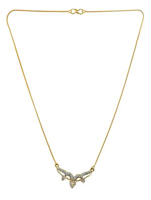 gold metal short necklace - 16007431 - Standard Image - 3