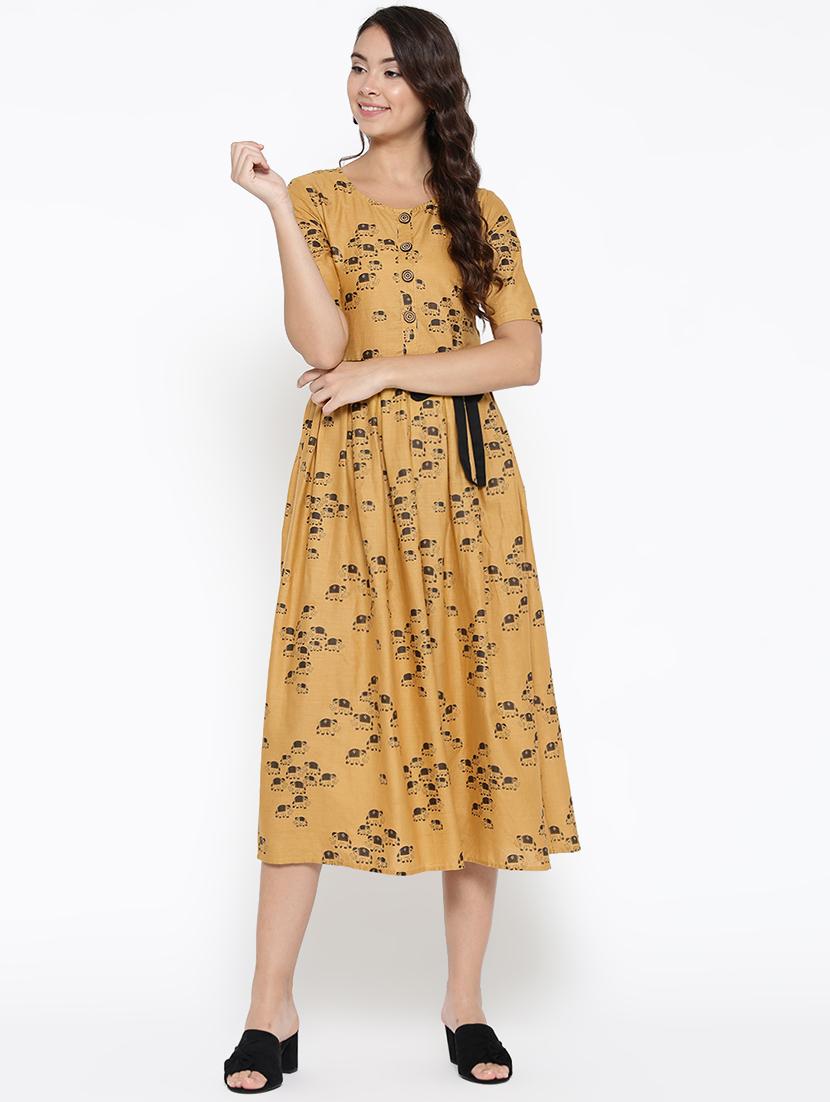 flared printed dress - 16007471 - Zoom Image - 1