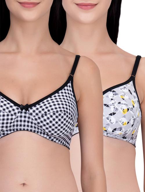 set of 2 bow patch bras - 16007544 - Standard Image - 1