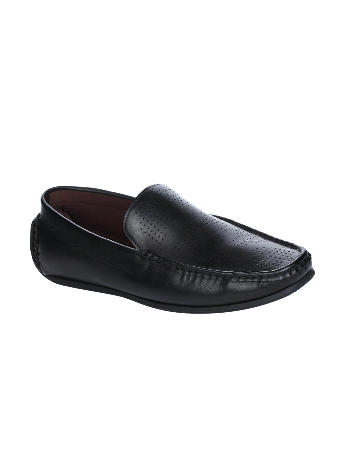 black leather slip on loafers - 16007860 - Zoom Image - 1