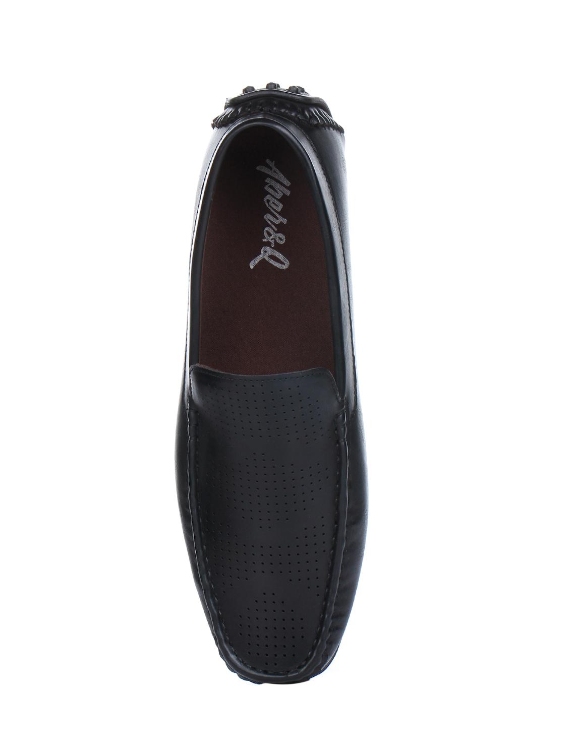 black leather slip on loafers - 16007860 - Zoom Image - 4