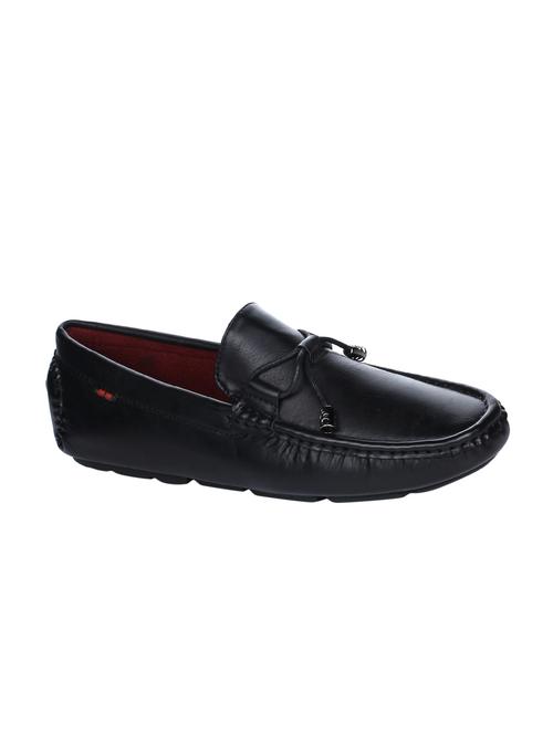 black leather slip on loafers - 16007868 - Standard Image - 1