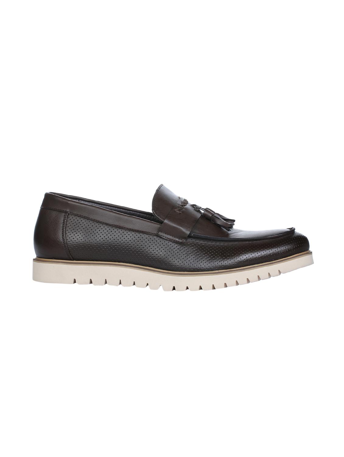 brown leather tassel slipons - 16007882 - Zoom Image - 2