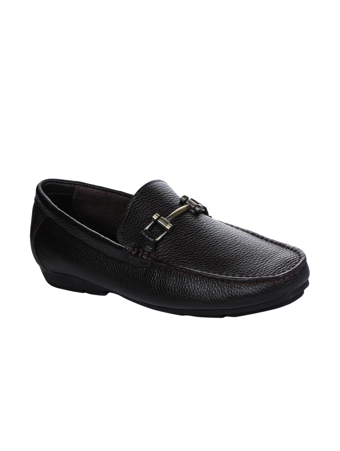 brown leather slip on loafers - 16007887 - Zoom Image - 1
