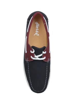 navy leatherette lace up boatshoes - 16007893 - Standard Image - 4