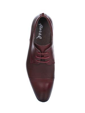 maroon leather lace-up derbys - 16007897 - Standard Image - 4
