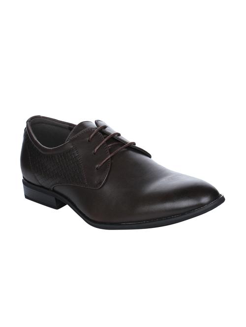 brown leather lace-up derbys - 16007900 - Very Small Image - 1