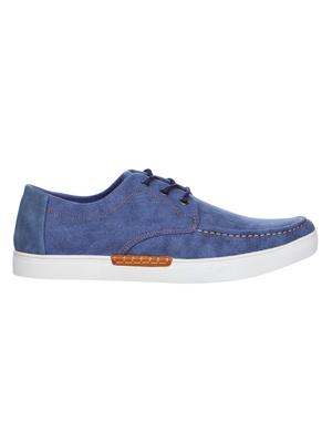 navy canvas lace up sneakers - 16007904 - Standard Image - 2