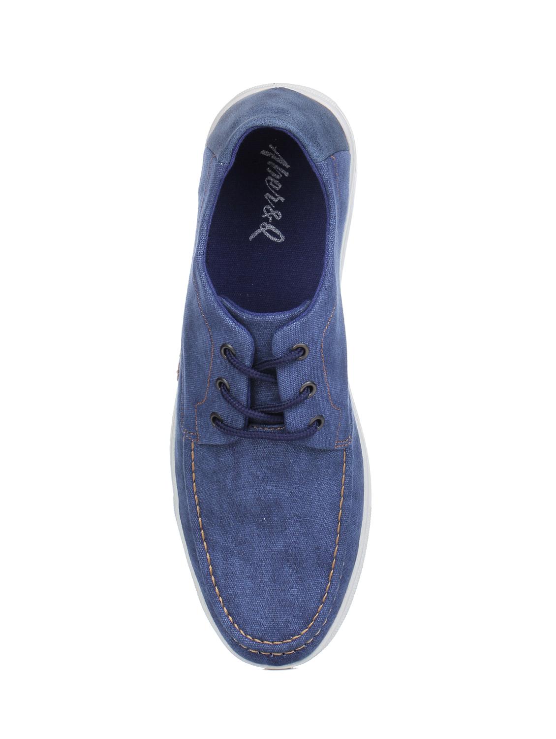 navy canvas lace up sneakers - 16007904 - Zoom Image - 4