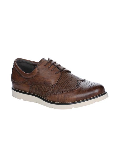 tan leather lace up sneakers - 16007915 - Standard Image - 1