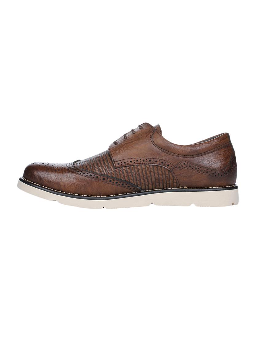 tan leather lace up sneakers - 16007915 - Zoom Image - 2