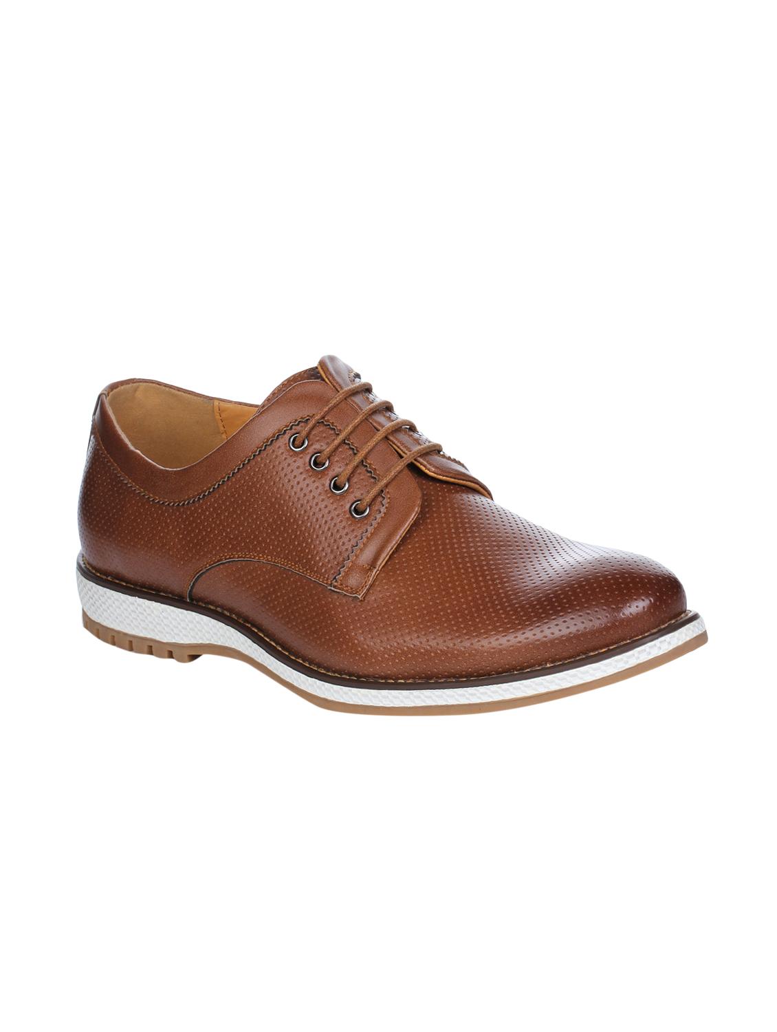 brown leather lace-up derbys - 16007917 - Zoom Image - 1