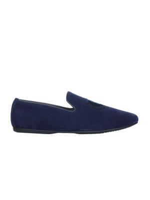 navy velvet casual slip ons - 16007925 - Standard Image - 2