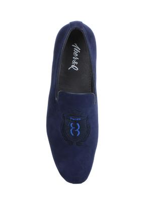 navy velvet casual slip ons - 16007925 - Standard Image - 4