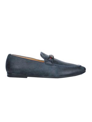 navy leather formal slip ons - 16007928 - Standard Image - 2