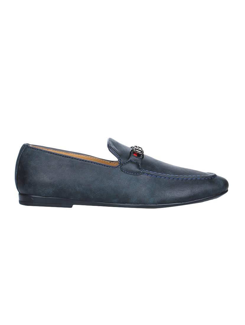 navy leather formal slip ons - 16007928 - Zoom Image - 2