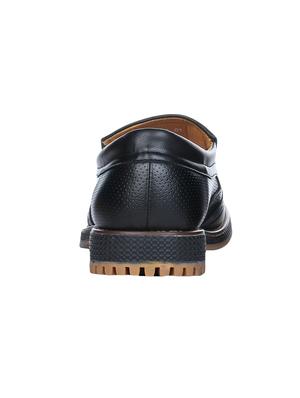 black leather formal slip ons - 16007929 - Standard Image - 3