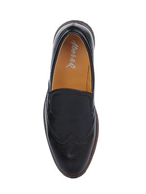 black leather formal slip ons - 16007929 - Standard Image - 4