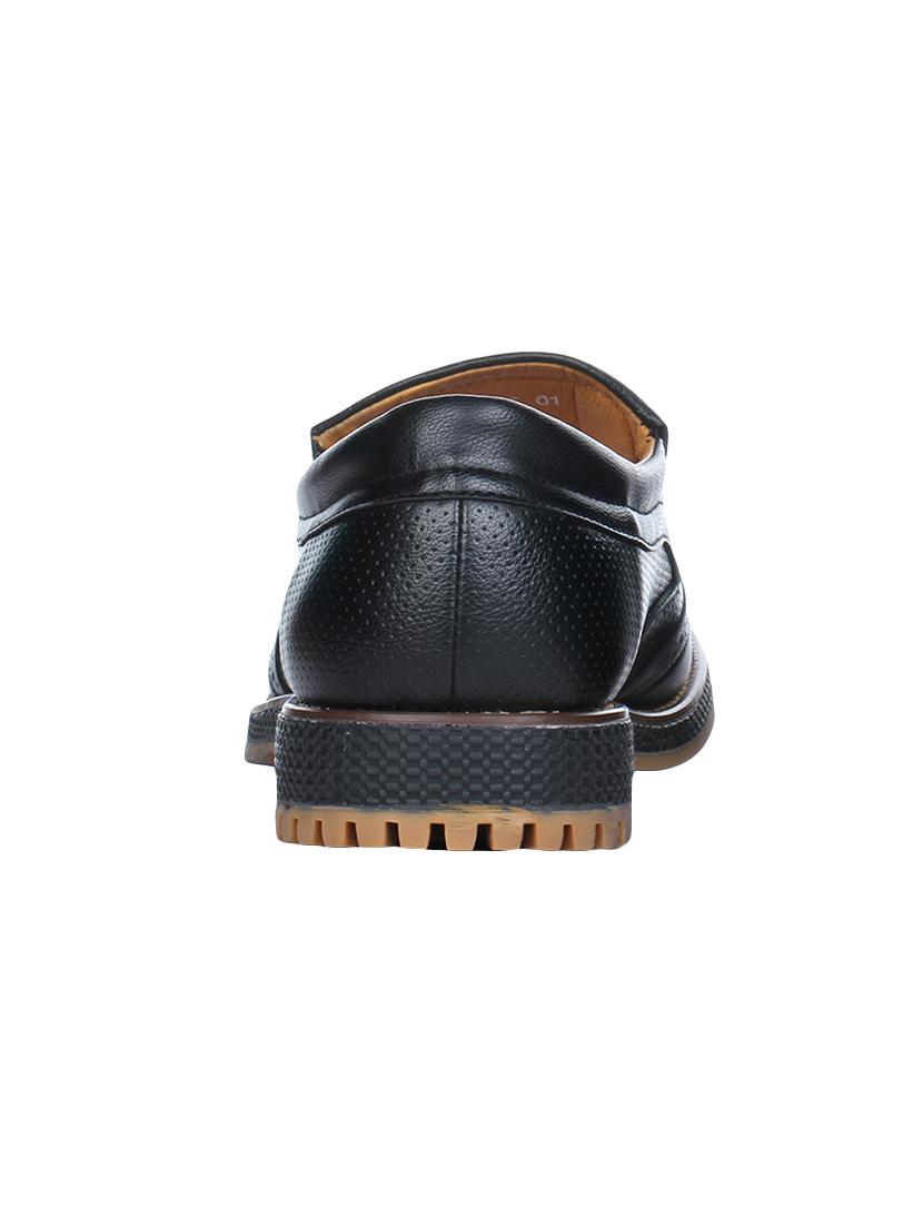 black leather formal slip ons - 16007929 - Zoom Image - 3
