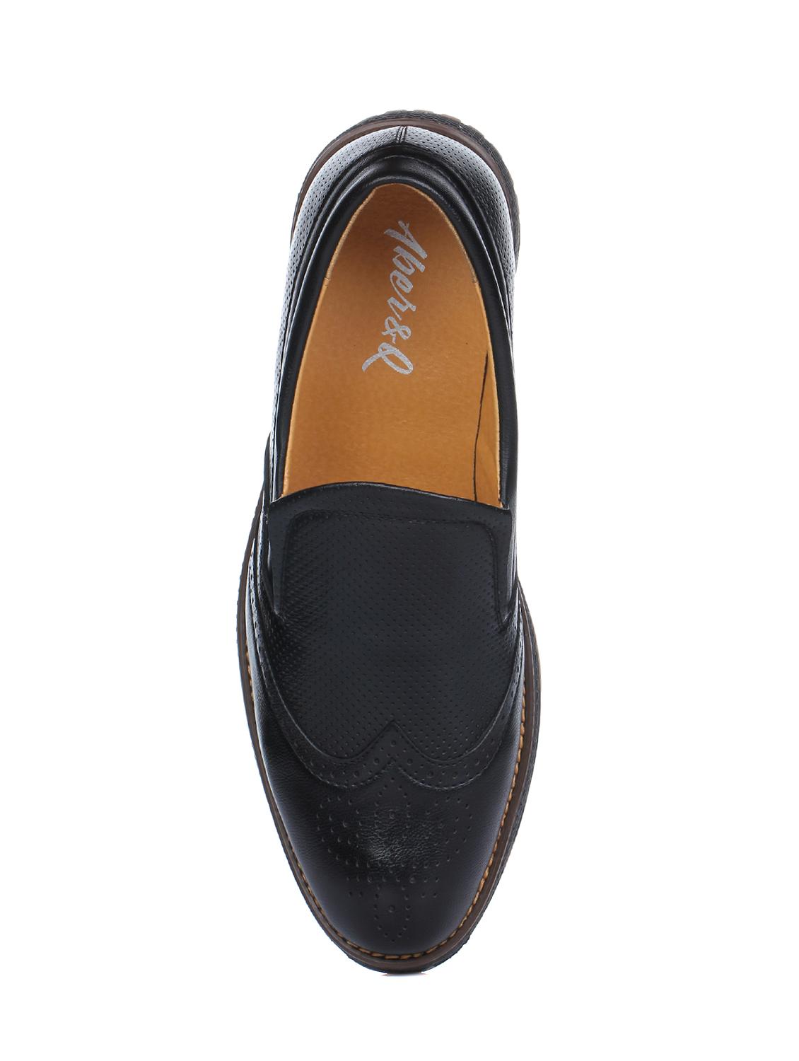 black leather formal slip ons - 16007929 - Zoom Image - 4