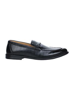 black leatherette formal slip ons - 16007933 - Standard Image - 2