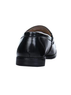 black leatherette formal slip ons - 16007933 - Standard Image - 3