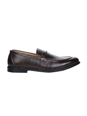 brown leather formal slip ons - 16007934 - Standard Image - 2