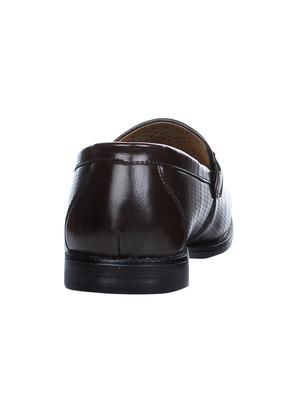 brown leather formal slip ons - 16007934 - Standard Image - 3