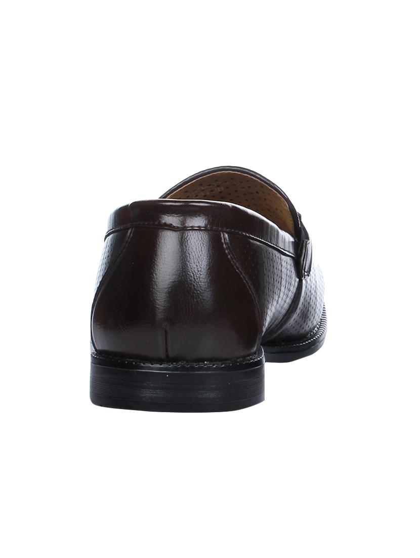 brown leather formal slip ons - 16007934 - Zoom Image - 3