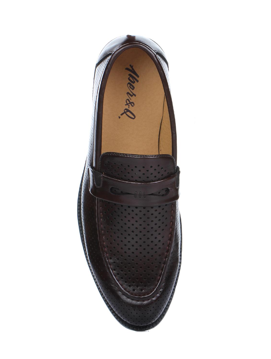 brown leather formal slip ons - 16007934 - Zoom Image - 4