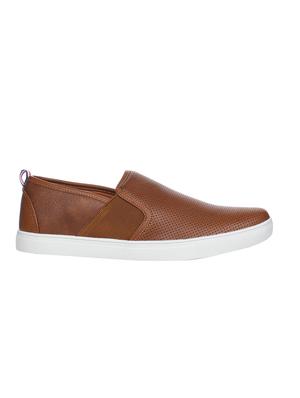 tan leather casual slip ons - 16007943 - Standard Image - 2