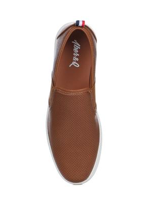 tan leather casual slip ons - 16007943 - Standard Image - 4