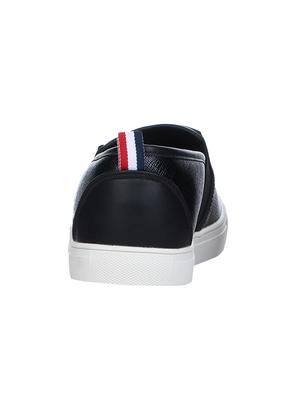 black leather casual slip ons - 16007944 - Standard Image - 3