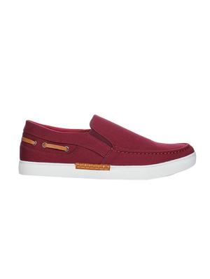 maroon canvas casual slip ons - 16007945 - Standard Image - 2