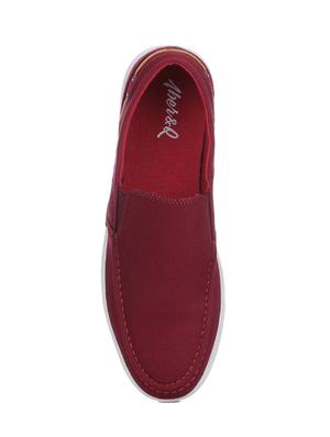 maroon canvas casual slip ons - 16007945 - Standard Image - 4