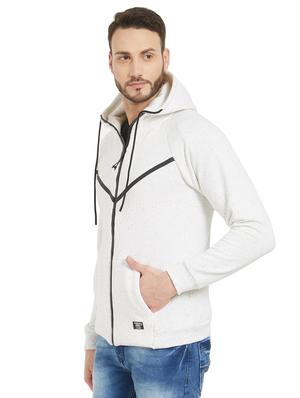 white melange sweatshirt - 16008030 - Standard Image - 2