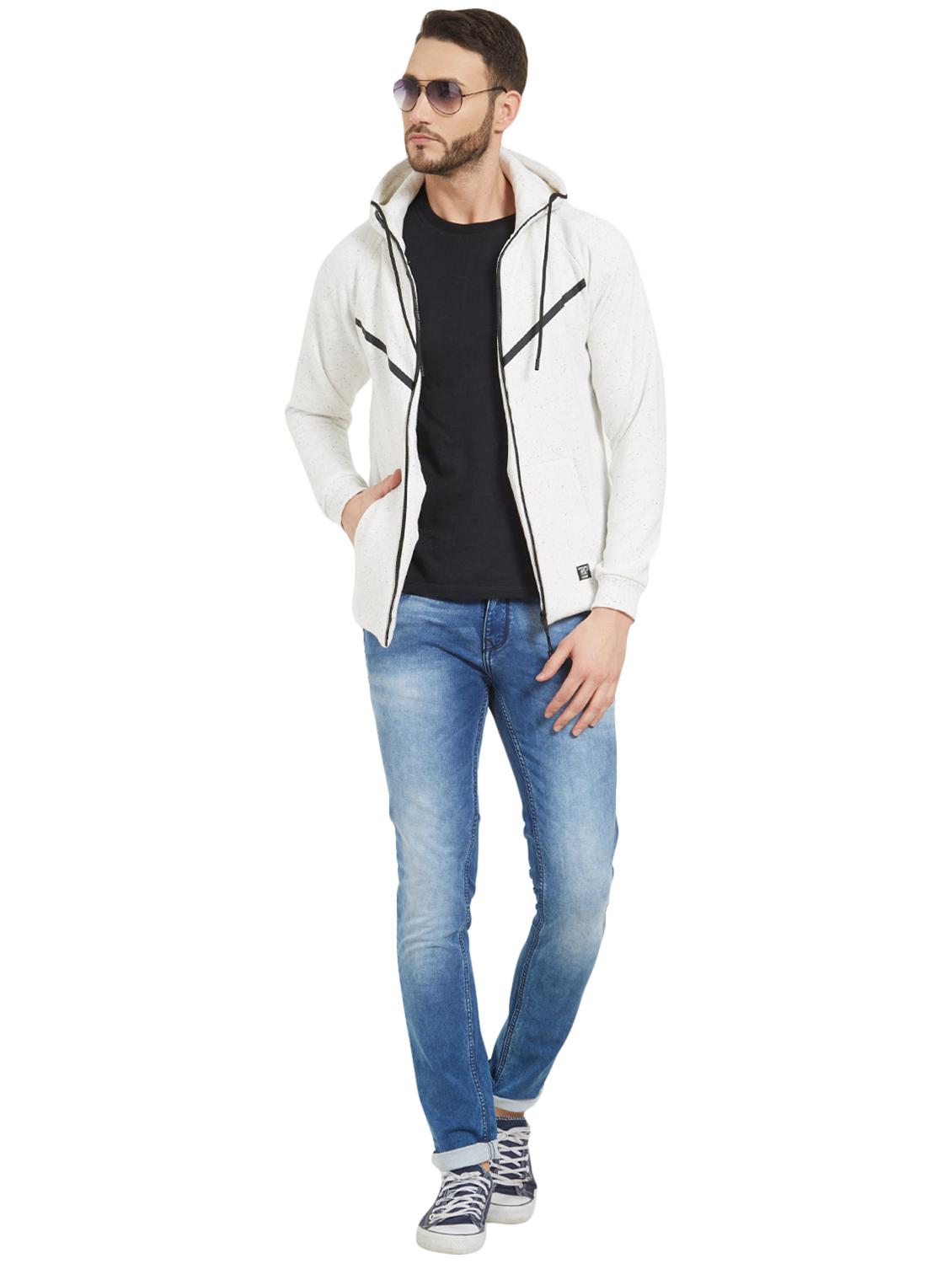 white melange sweatshirt - 16008030 - Zoom Image - 4