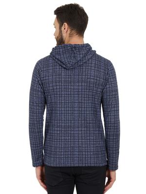 blue checkered hooded t-shirt - 16008032 - Standard Image - 3