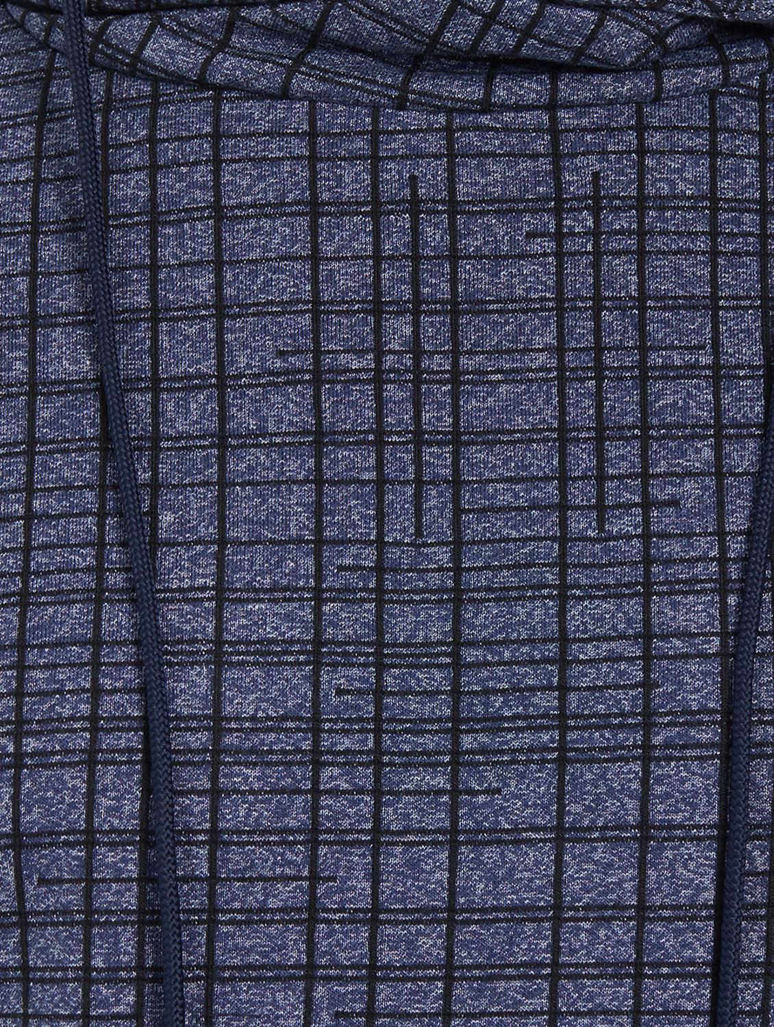 blue checkered hooded t-shirt - 16008032 - Zoom Image - 5
