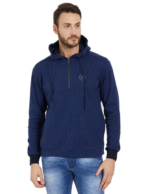 blue melange sweatshirt - 16008037 - Standard Image - 1