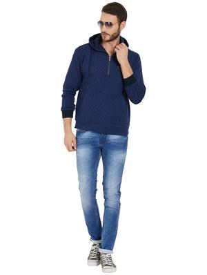 blue melange sweatshirt - 16008037 - Standard Image - 4