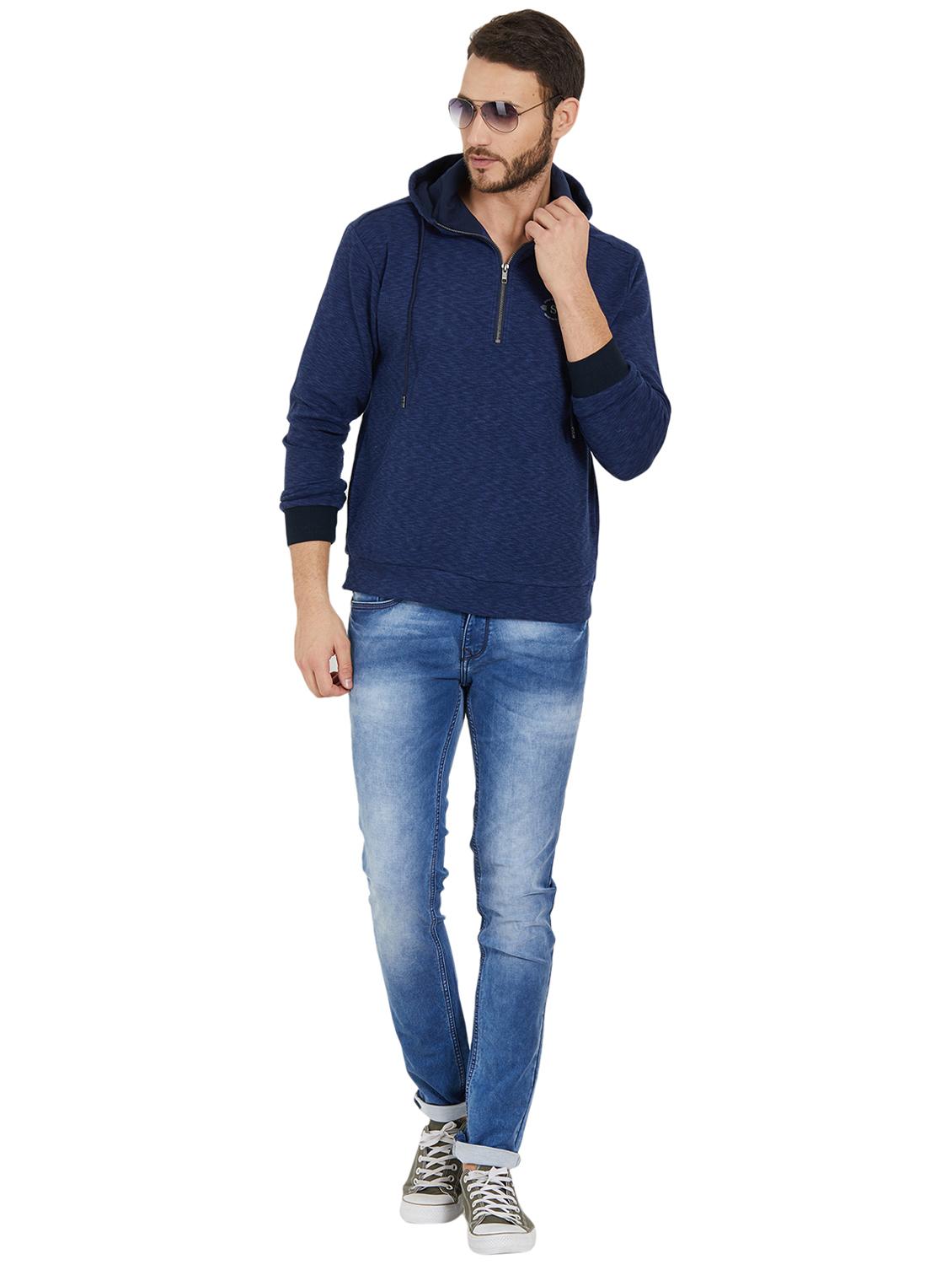 blue melange sweatshirt - 16008037 - Zoom Image - 4